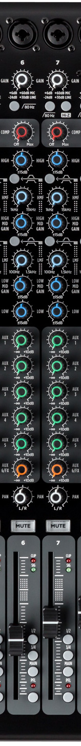 E 24 24-CHANNEL MIXING CONSOLE WITH SUPERIOR EFFECTS AND EQs